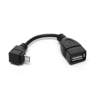 Добави още лукс USB кабели OTG Micro USB HOST Connector кабел Т образен универсален - черен